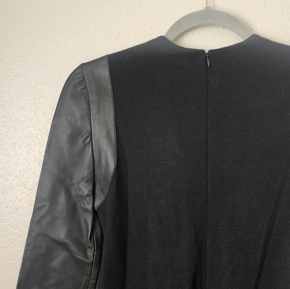 Balenciaga Leather Black Long Sleeve Contemporary Lamb Virgin Wool Top 36 - Picture 14 of 14